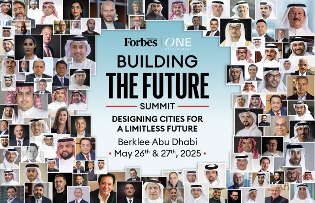 فوربس الشرق الأوسط تطلق قمة بناء المستقبل بالشراكة مع الطاقة والبنية التحتية والبلديات والنقل بأبوظبي