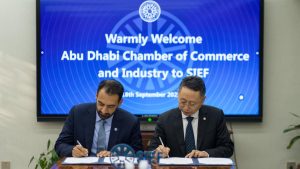 Abu Dhabi Chamber, Sino-International Entrepreneurs Federation, Ministry of Economy and Tourism, Ali Mohammed Al Marzooqi, Tony Dong, Investopia Global, China, UAE, Beijing, Hong Kong, Investment, Trade, Economic Partnerships, Economic Diversification, Private Sector, International Relations, Cooperation Agreements, Economic Forums, Trade Delegations, Biotechnology, Semiconductors, Energy, Smart Vehicles, Global Economy