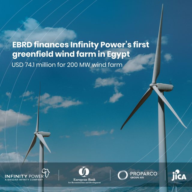 EBRD finances Infinity Power’s first greenfield wind farm in Egypt