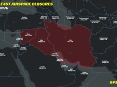 إغلاق واسع للمجال الجوي في الشرق الأوسط يضغط حركة الطيران العالمية ويجبر شركات الطيران على مسارات بديلة إغلاق واسع للمجال الجوي في الشرق الأوسط يضغط حركة الطيران العالمية ويجبر شركات الطيران على مسارات بديلة