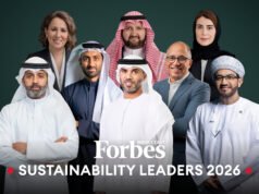 قادة الاستدامة في المنطقة لعام 2026 على قائمة فوربس الشرق الأوسط